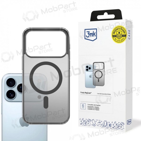 Θήκη Apple iPhone 17 Pro, 18 Pro - 3mk Frosty MagCase (μαύρο)