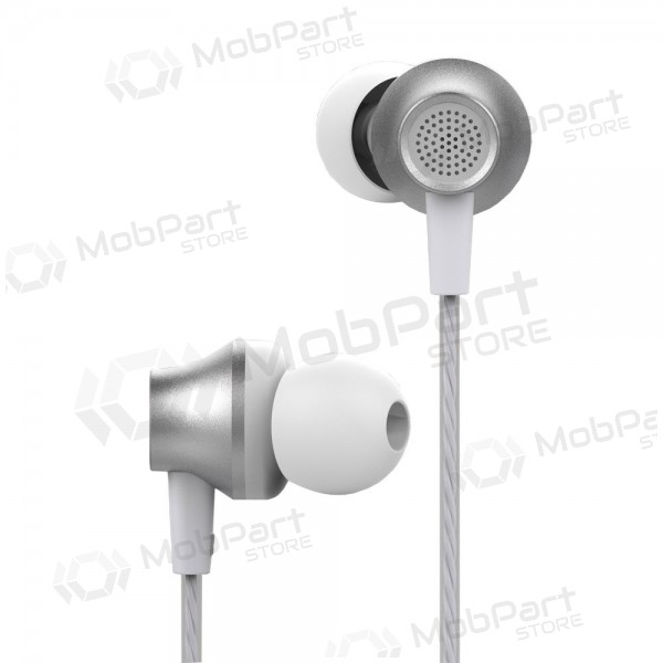 Handsfree ακουστικα Devia Metal In-ear 3,5mm (ασήμι)