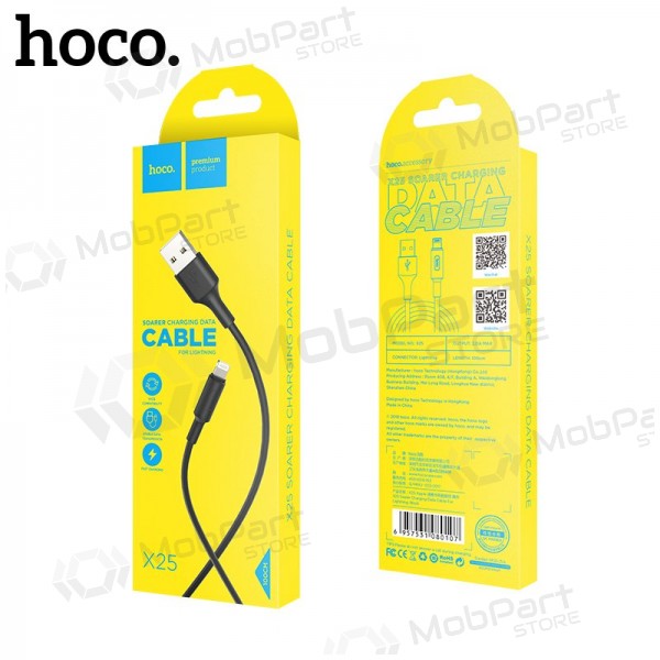 USB καλώδιο HOCO X25 lightning 1.0m (μαύρος)