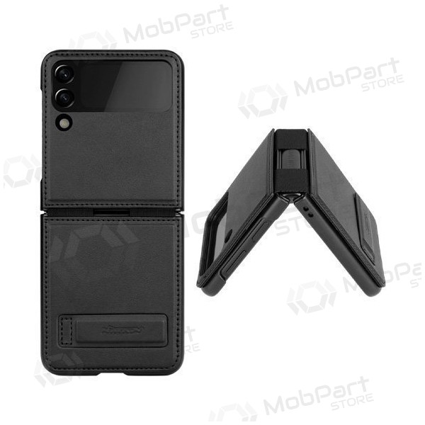 Θήκη Samsung Galaxy Z Flip4 - Nillkin Leather (μαύρο)