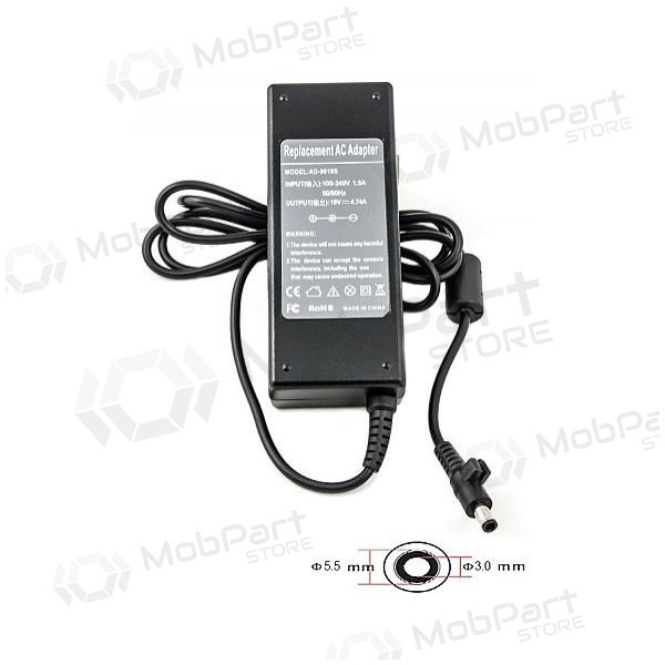 SAMSUNG 90W: 19V, 4.74A τροφοδοτικό laptop