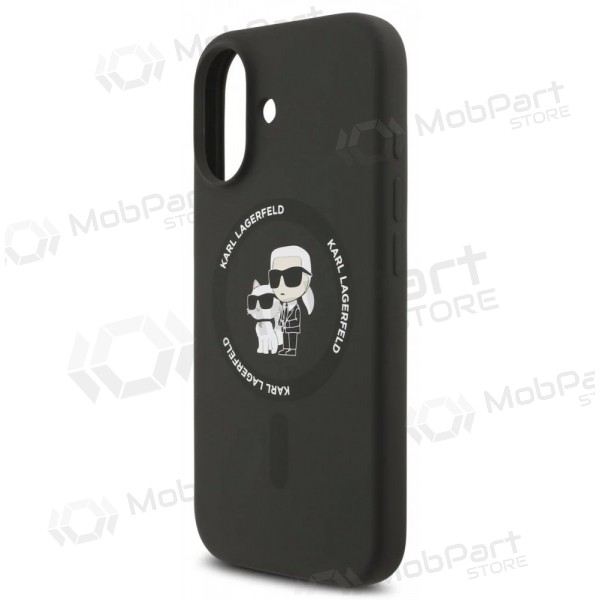 Θήκη Apple iPhone 17 - Karl Lagerfeld Liquid Silicone Karl and Choupette MagSafe (μαύρο)