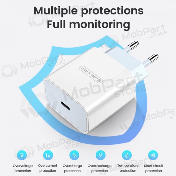 Φορτιστής Jellico AK180 20W USB-C + USB-C to Lightning cable 1.0m άσπρο