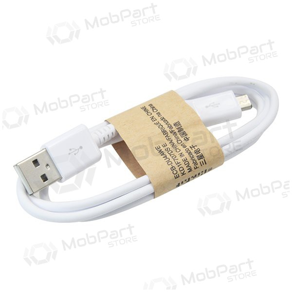 USB καλώδιο microUSB (άσπρο) 1.0m