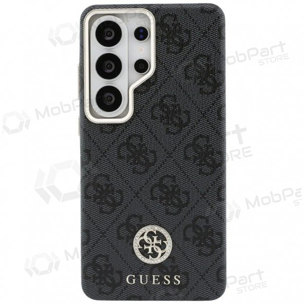 Θήκη Samsung Galaxy S26 Ultra - Guess PU Leather 4G Strass Logo Gold Frame Magnetic (μαύρο)