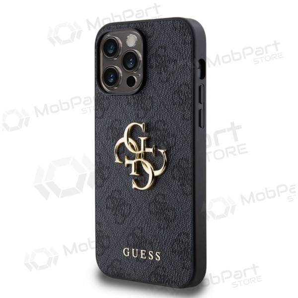 Θήκη Apple iPhone 14 Pro Max - Guess PU 4G Metal Logo (γκρι)