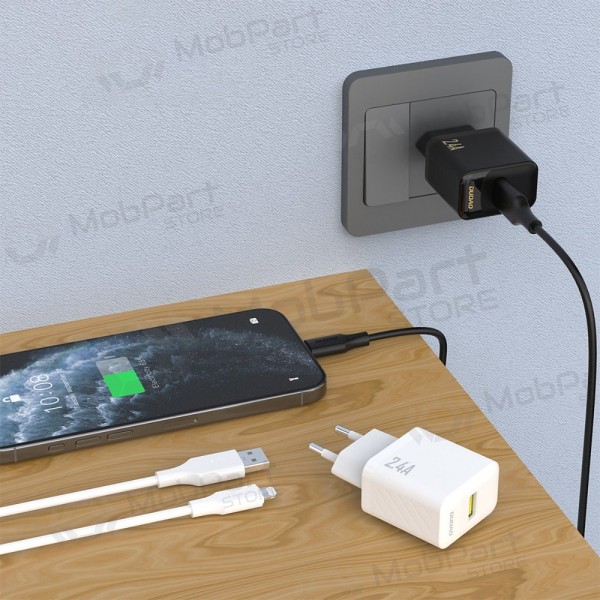 Φορτιστής τηλεφώνου Dudao A23L 12 W USB-A με καλώδιο USB-A σε Lightning 1 m μαύρο