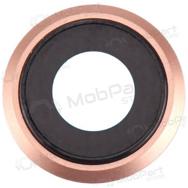 Apple iPhone 8 / SE 2020 τζαμάκι κάμερας (χρυσαφένιος) (με πλαίσιο)