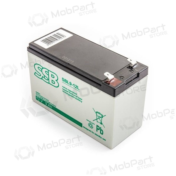 Akumuliatorius (AGM) SSB SBL (9Ah, 12V, F2, VRLA)