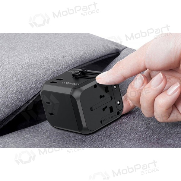 Γενικής kelioninis φορτιστής Choetech PD5008 30W USB-C/3xUSB-A μαύρος