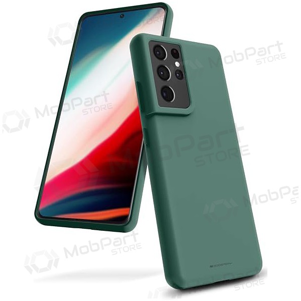 Θήκη Apple iPhone 12 Pro Max Mercury - Silicone Case (σκούρο πράσινο)
