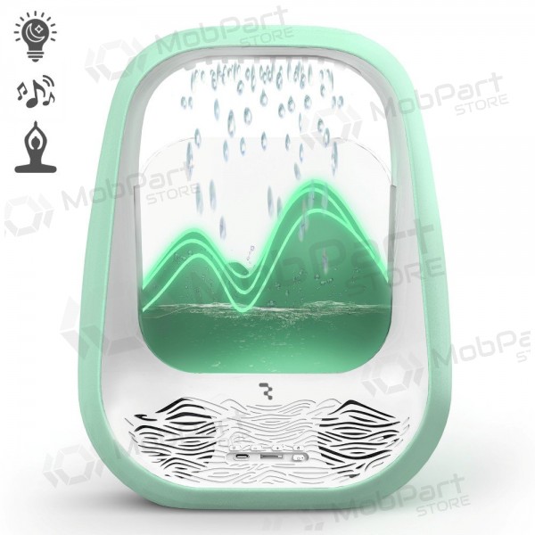Χαλαρωτικό ηχείο Bluetooth με φωτισμό RGB Relaxing Rain πράσινο.
