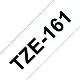 Brother TZe-161 (TZe161) πλαστικοποιημένη ταινία ετικετών Μαύρο σε διαφανές, 36mm, 8m