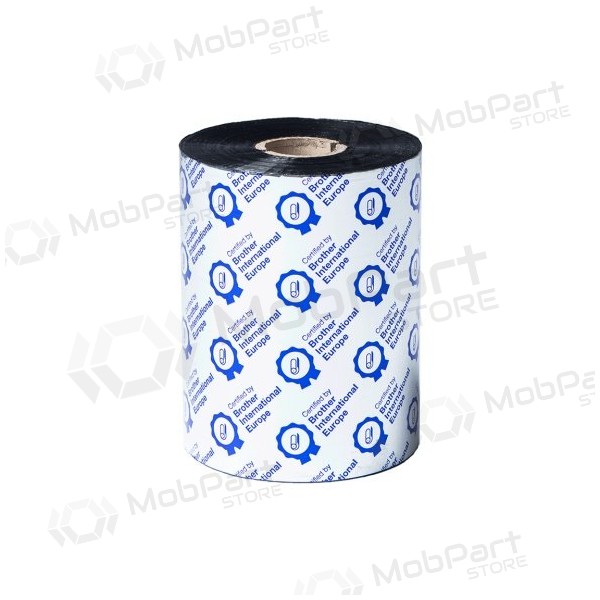 Brother BWS-1D600-110 Τυπική ταινία μελάνης θερμικής μεταφοράς κεριού 110mm x 600m, Μαύρο