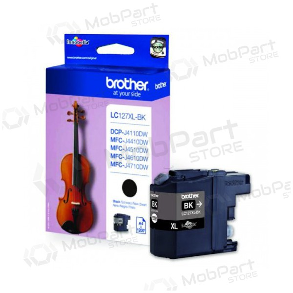 Brother LC 127XL (LC127XLBK), μαύρο φυσίγγιο μελάνης για εκτυπωτές inkjet, 1200 σελ.