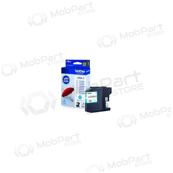 - Brother LC 225XL (LC225XLC), μπλε κασέτα για εκτυπωτές inkjet, 1200 σελ.