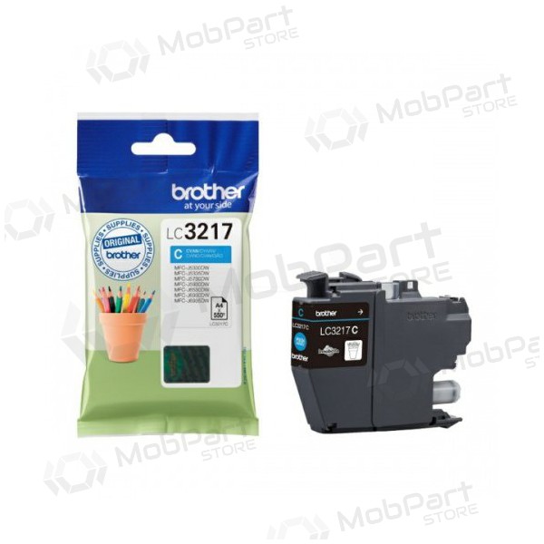 Brother LC 3217 (LC3217C), κυανή κασέτα για εκτυπωτές inkjet, 550 σελίδες.