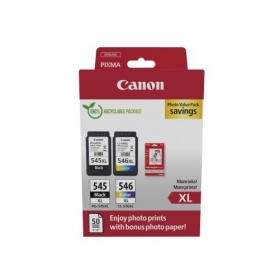 Canon PG-545XL/CL-546XL (8286B011) πακέτο αξίας φωτογραφιών, σετ δοχείων μελάνης, BK/CMY