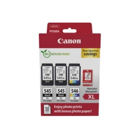 Canon PG-545XL/CL-546XL (8286B015) Πακέτο αξίας φωτογραφιών, σετ δοχείων μελάνης, BK/CMY
