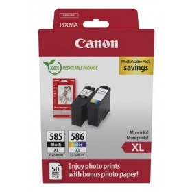 Canon PG-585XL/CL-586XL (6204C005) πακέτο αξίας φωτογραφιών, σετ δοχείων μελάνης, BK/CMY