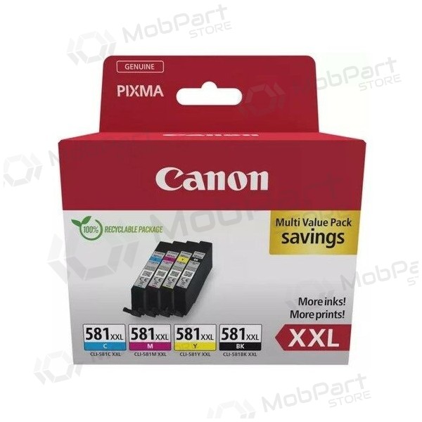 Canon CLI-581XXL (1998C007) Σετ δοχείων μελάνης, C/M/Y/BK
