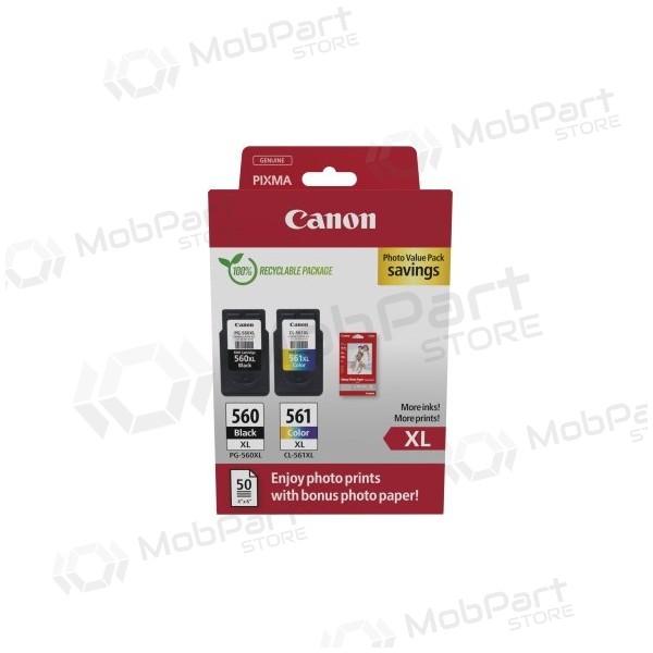Canon CRG PG-560XL/CL-561XL (3712C008) Σετ δοχείων μελάνης, BK/CMY