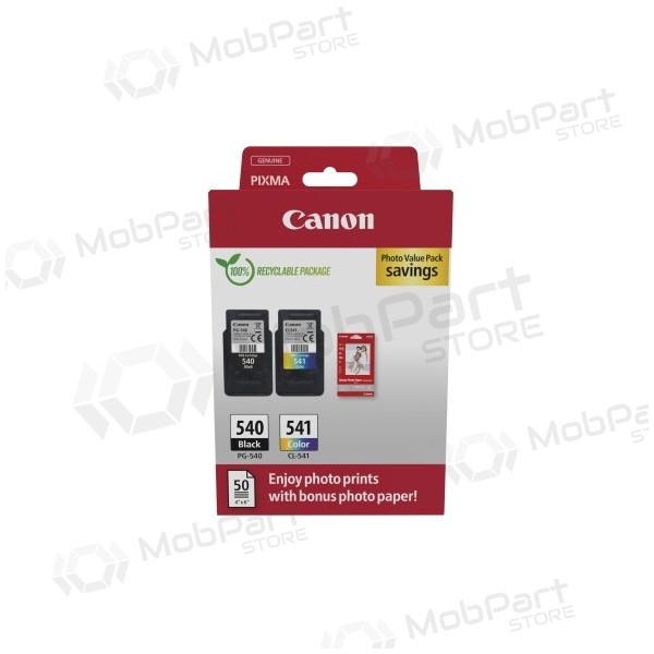 Canon PG-540/CL-541 (5225B013) Πακέτο αξίας φωτογραφιών, σετ δοχείων μελάνης, BK/CMY