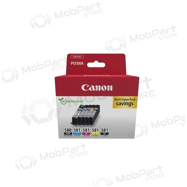 Canon PGI-580/CLI-581 (2078C007) Σετ δοχείων μελάνης, PGBK/BK/C/M/Y