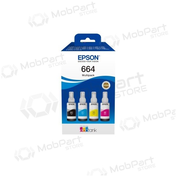 Epson 664 EcoTank (C13T66464A) Σετ μπουκαλιών αναπλήρωσης μελάνης, CMYK