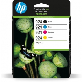 HP 924 CMYK 4-Pack (6C3Z1NE) Σετ δοχείων μελάνης, BK/C/M/Y