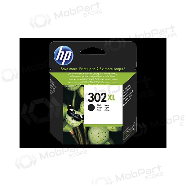 HP No.302XL (F6U68AE), μαύρη κασέτα για εκτυπωτές inkjet, 480 σελ.
