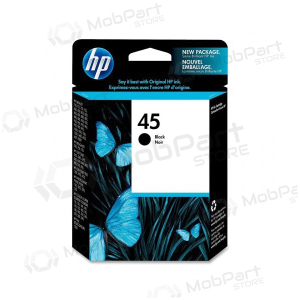 - HP No.45 (51645AE), μαύρη φύσιγγα μελάνης για εκτυπωτές inkjet, 930 σελ.