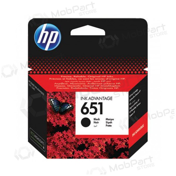 HP No.651 (C2P10AE), μαύρο φυσίγγιο μελάνης για εκτυπωτές inkjet, 600 σελ.