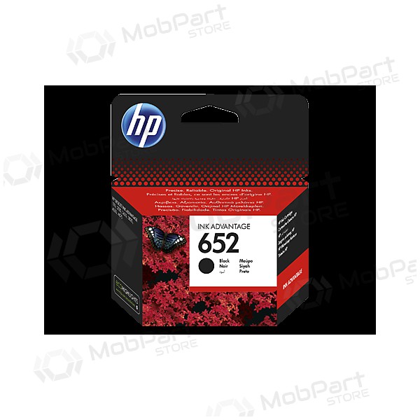 HP Αρ. 652 (F6V25AE), μαύρο δοχείο μελάνης για εκτυπωτές inkjet, 360 σελ.