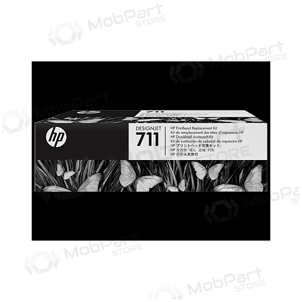 HP No.711 (C1Q10A), Μαύρος, , Purpurinė, Κίτρινος rašalinio spausdintuvo galvutė
