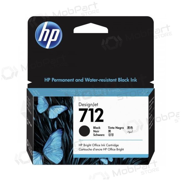 HP Νο.712 (3ED70A), μαύρο μελάνι για εκτυπωτές Inkjet, 29ml.