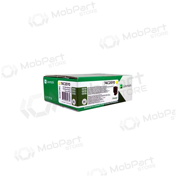 Lexmark return (74C2SYE, 074C2SY0), κίτρινος κασέτα για εκτυπωτές λέιζερ, 7000 σελίδες.