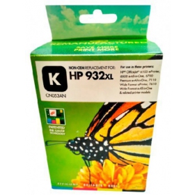 Μη γνήσια κασέτα Static Control HP 932XL (CN053AE), μαύρη για εκτυπωτές inkjet, 1000 σελ.