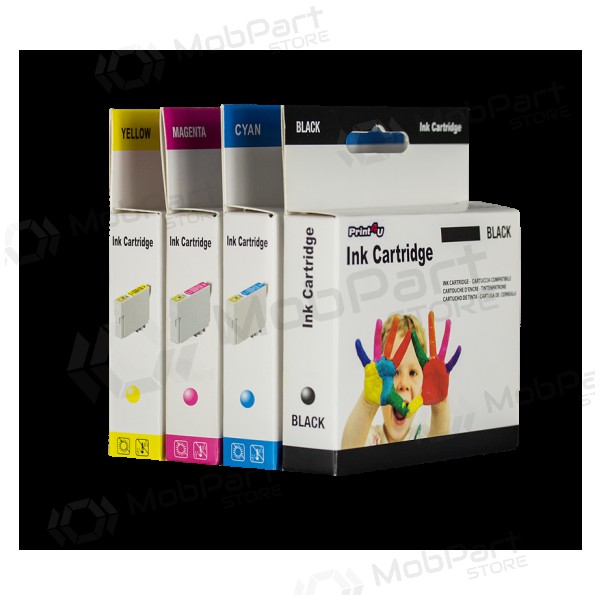 Συμβατό Print4U Φυσίγγιο μελάνης Epson T1812, Κυανό, για εκτυπωτές inkjet, 470 σελίδες