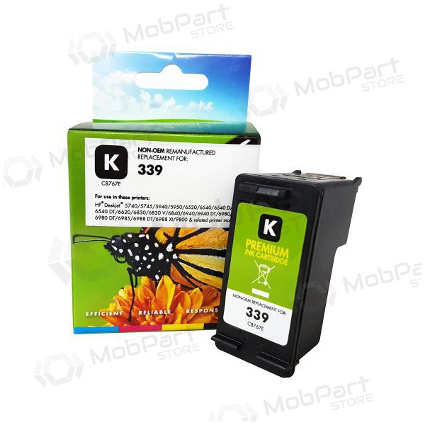 Συμβατό δοχείο μελάνης Στάτικ Κοντρόλ HP 339 (C8767EE), μαύρο, για εκτυπωτές inkjet, 860 σελίδες.
