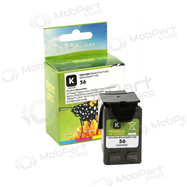 Συμβατό Static Control HP 56 (C6656A), μαύρο δοχείο μελάνης για εκτυπωτές inkjet, 450 σελ.