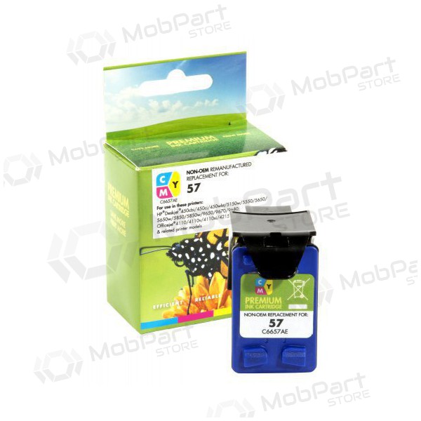 Συμβατή φύσιγγα μελάνης Static Control HP 57 (C6657AE), τρίχρωμη, για εκτυπωτές inkjet, απόδοση 500 σελίδων.