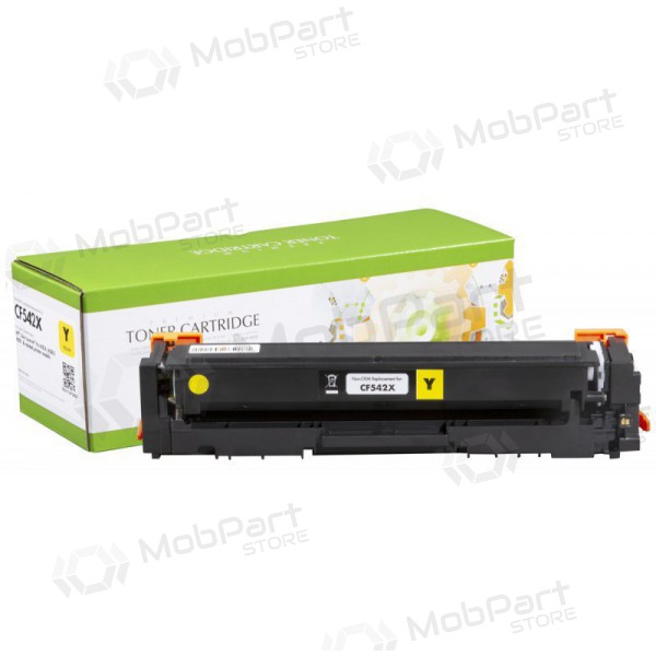 Συμβατό τόνερ Στάτικ Κοντρόλ HP 203X (CF542X)/Canon CRG-054HY. Κίτρινο, με νέο τσιπάκι, για εκτυπωτές laser, 2500 σελίδες.
