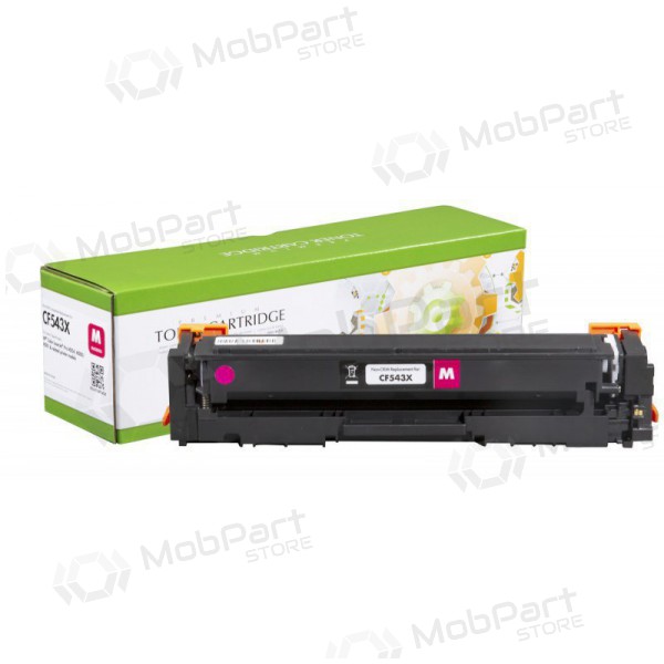 Συμβατό τόνερ Static Control HP No.203X (CF543X) / Canon CRG-054HM, ματζέντα, με νέο τσιπ, για εκτυπωτές λέιζερ, 2500 σελίδες.