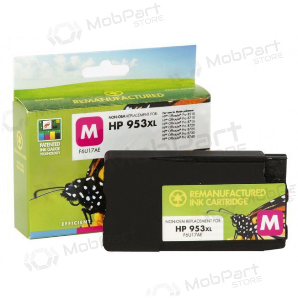 Συμβατό μελάνι Static Control HP No.953 XL (F6U17AE) με νέο τσιπ, ματζέντα, για εκτυπωτές inkjet, 1600 σελ.