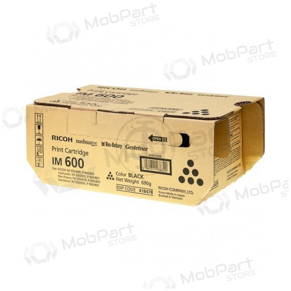 Ricoh IM 600 (418478), μαύρη κασέτα για εκτυπωτές λέιζερ, 25500 σελ.