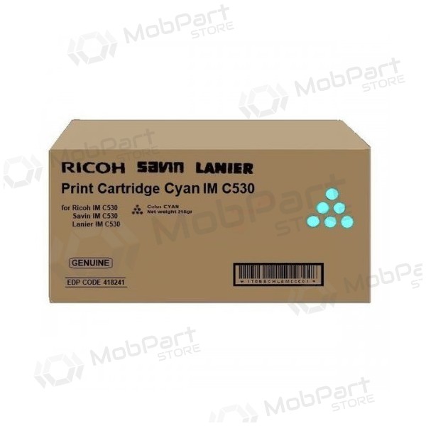 Ricoh IMC530 (418241), μπλε κασέτα για εκτυπωτές λέιζερ, 18000 σελ.