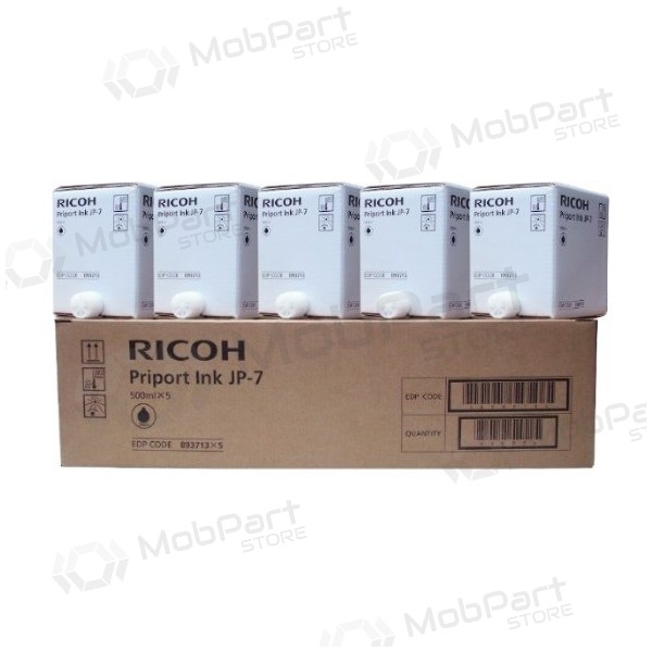 Ricoh JP-7 (817219) (5 τεμάχια ανά κουτί) δοχείο μελάνης, μαύρο