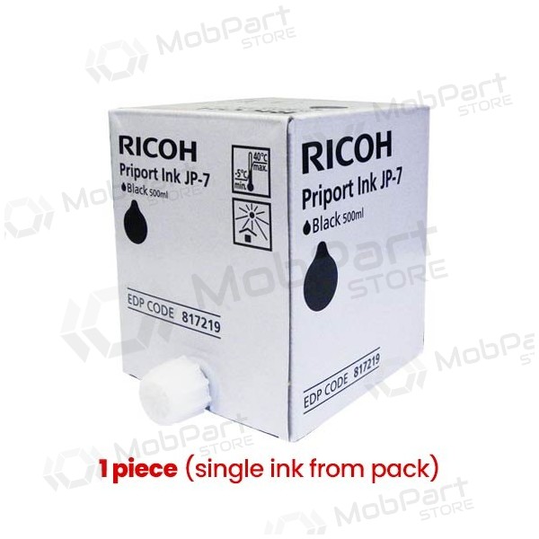 Ricoh JP-7 (817219) μελανοδοχείο, Μαύρο (1 τεμ.)