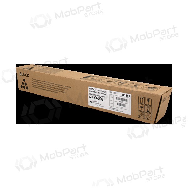 Ricoh MP C6003 (841853), μαύρος κασέτα για εκτυπωτές λέιζερ, 33000 σελίδες.